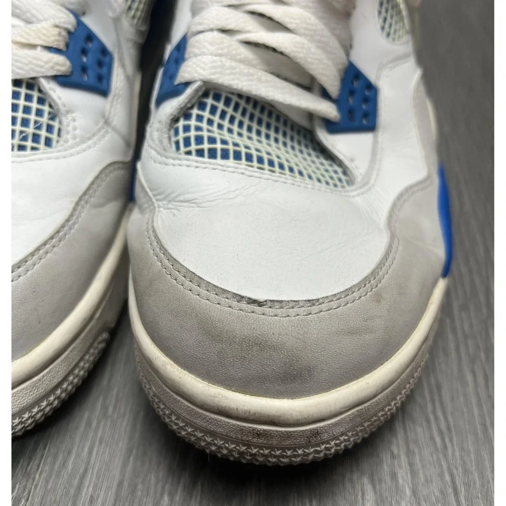 Nike Air Jordan 4 Retro Shoes Mens Size 12 Blue Military Sneakers 308497-105
